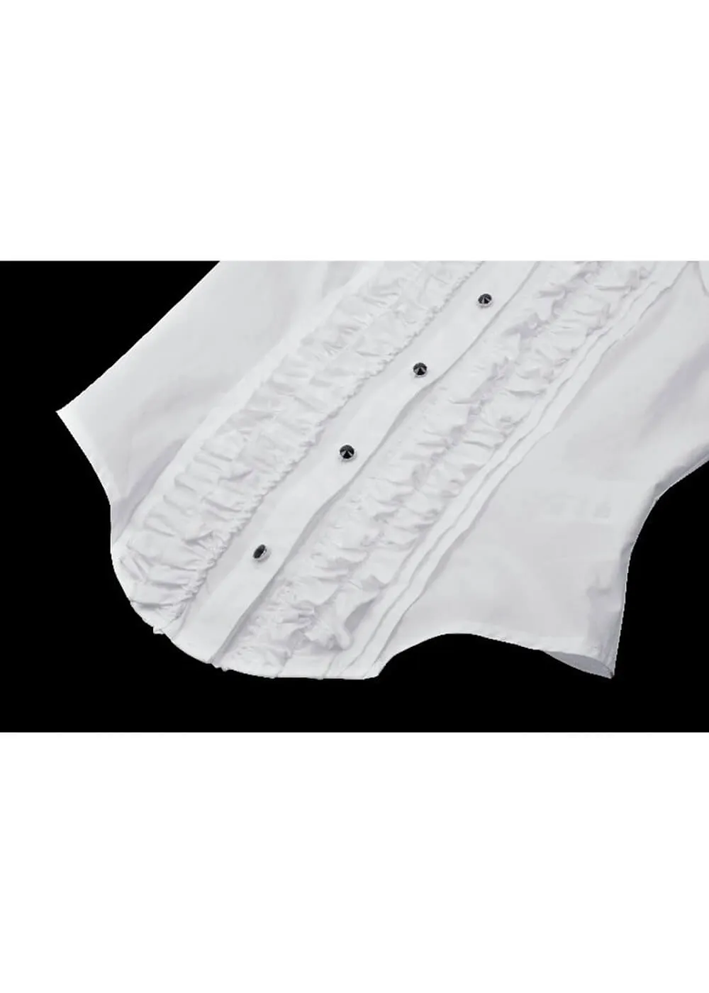 Dark In Love Victorian Ruffles Blouse White