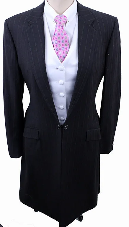 Day Suit Carl Meyers Brown with Purple and Blue Pinstripe