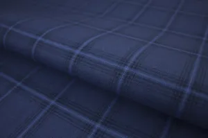 Denim Blue Check Suit