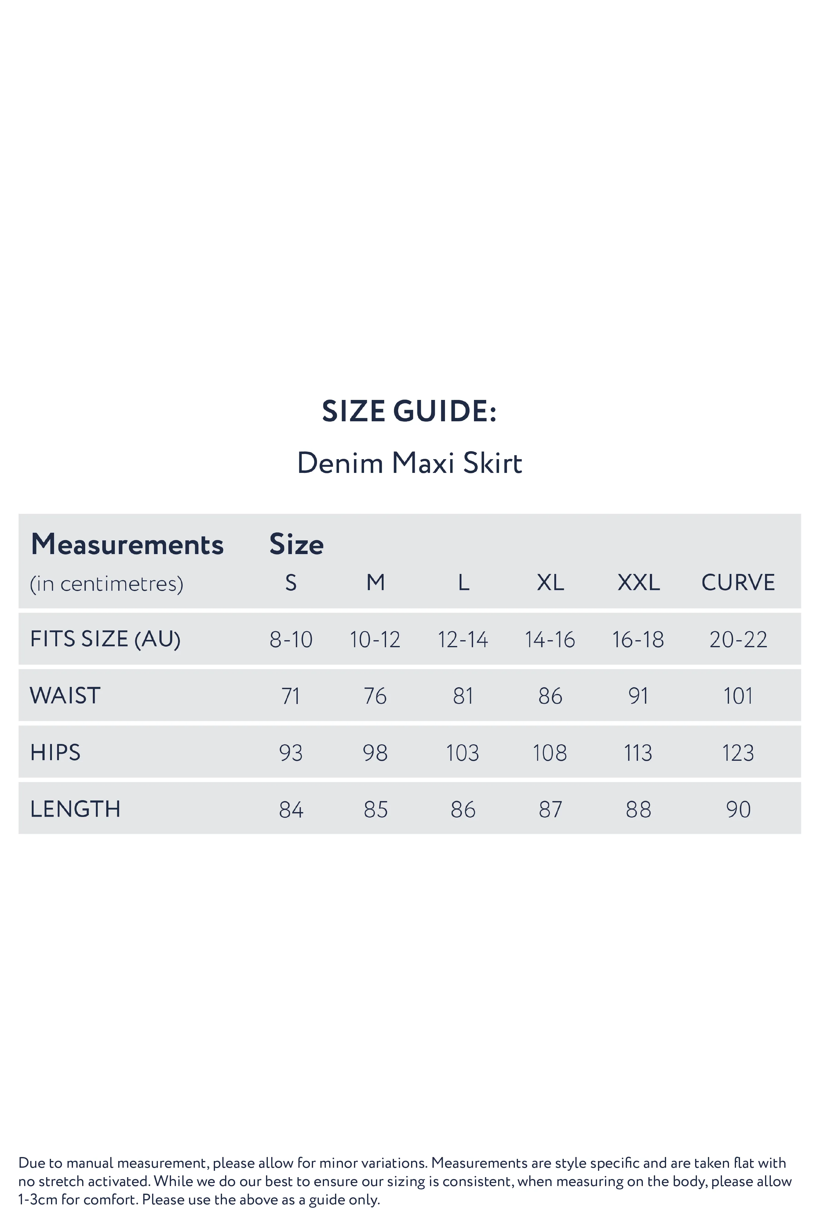 Denim Maxi Skirt | Dark Denim | FINAL SALE