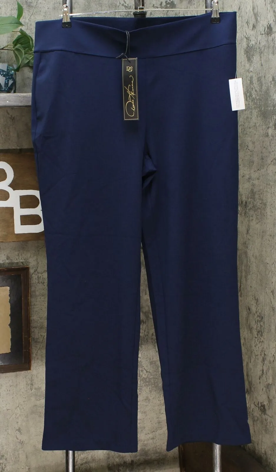 DG2 by Diane Gilman Women's Plus Size Wrinkle-Resistant Stretch Pull-On Trousers