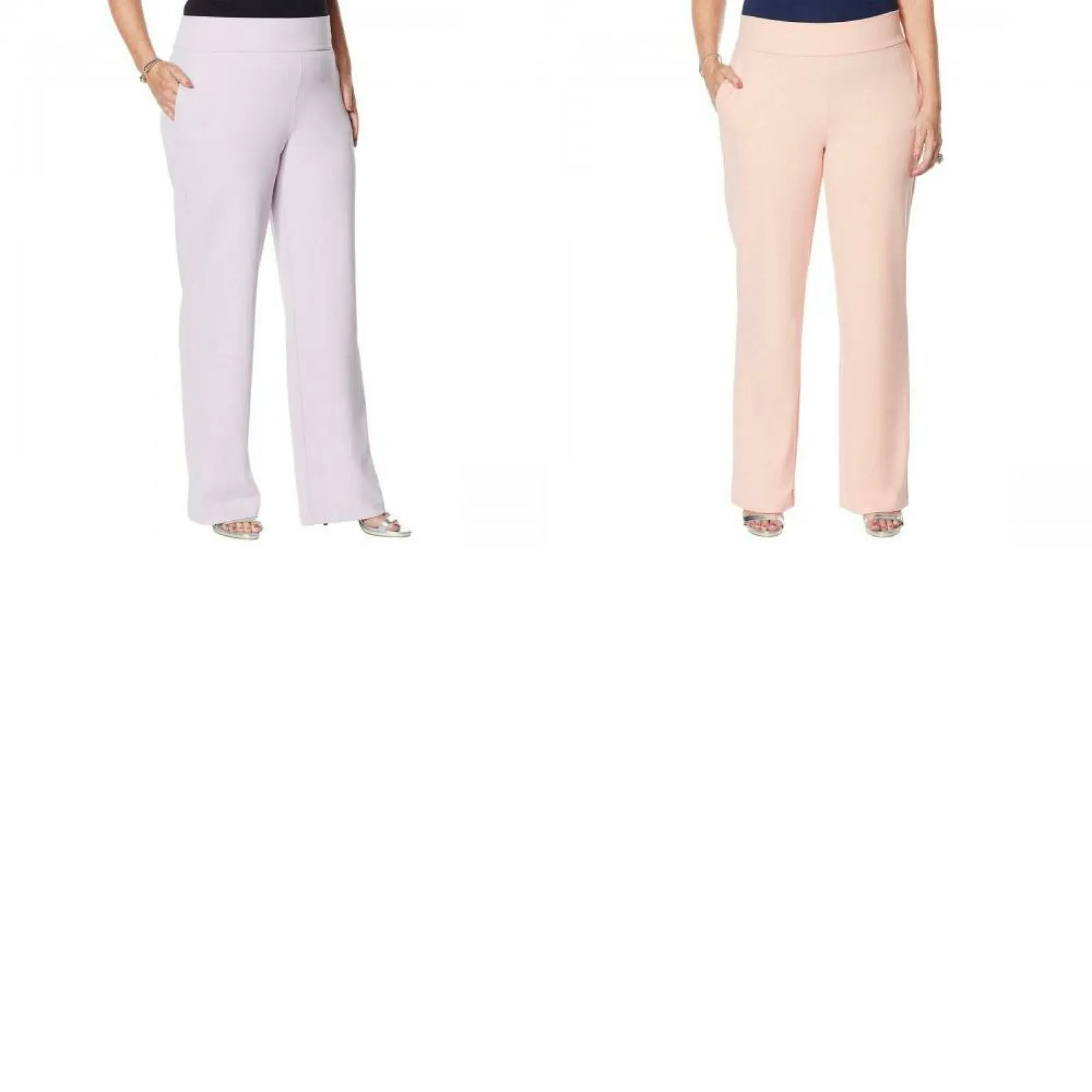 DG2 by Diane Gilman Women's Plus Size Wrinkle-Resistant Stretch Pull-On Trousers