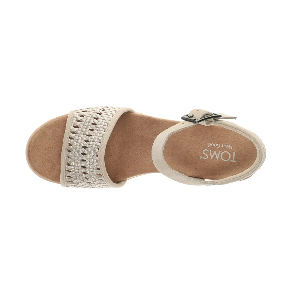 Diana Metallic Platform Wedge Espadrille Sandals