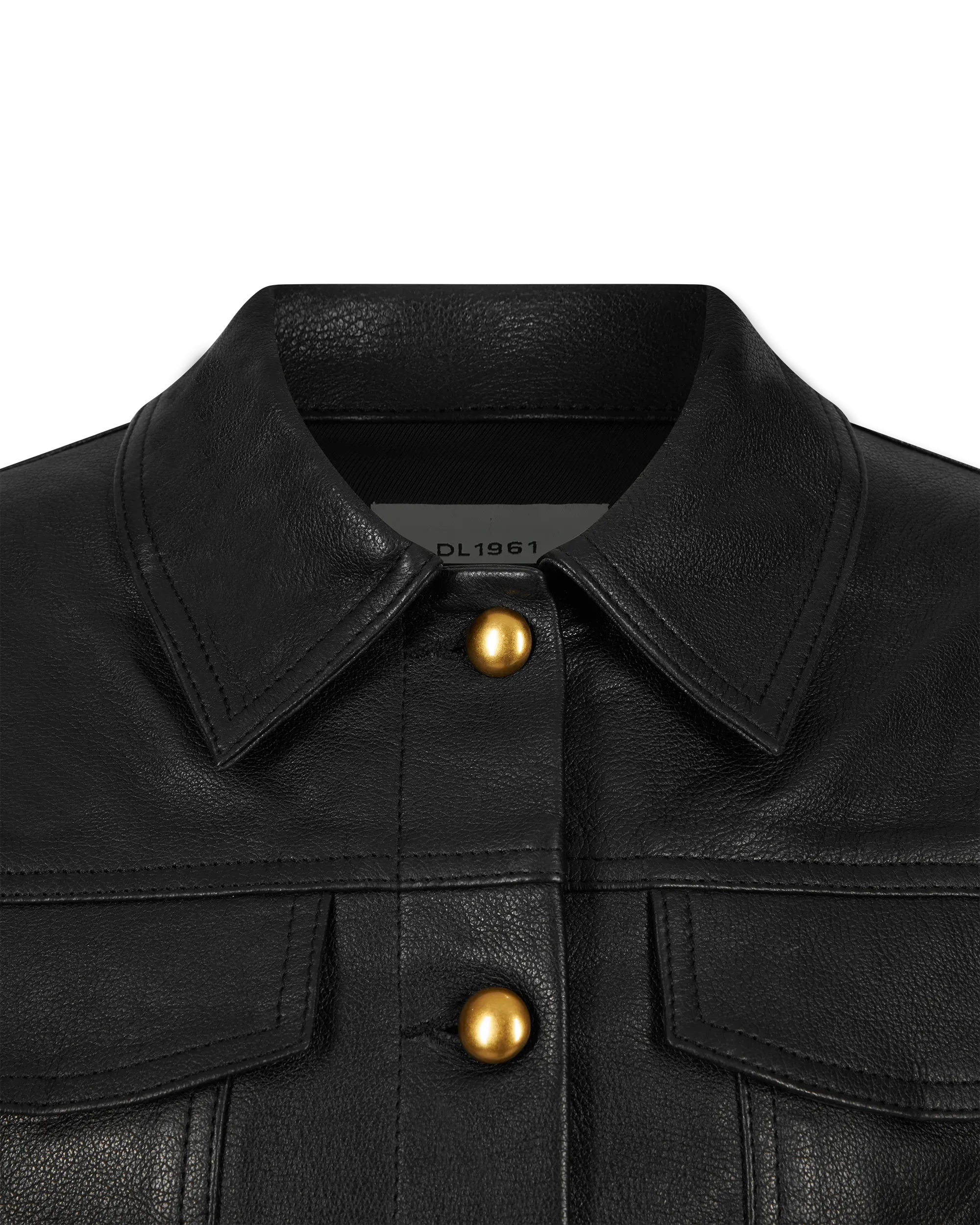 DL1961 Vika Cropped Leather Jacket