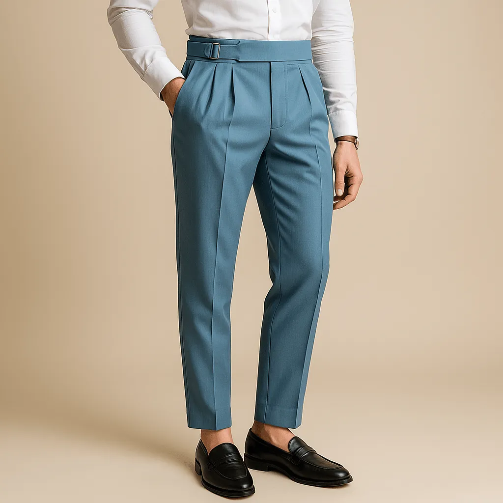 Domoir | High-Waisted Pleated Trousers
