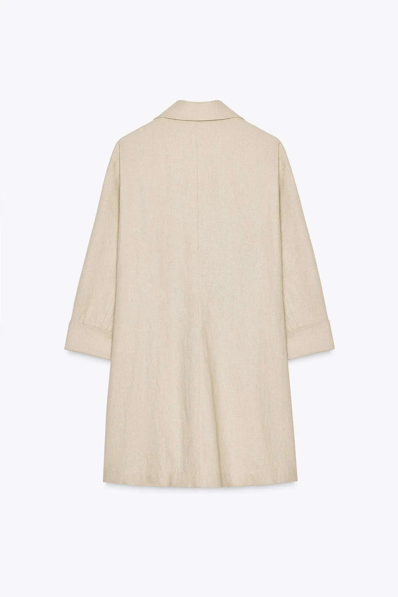 Double-breasted linen-blend blazer