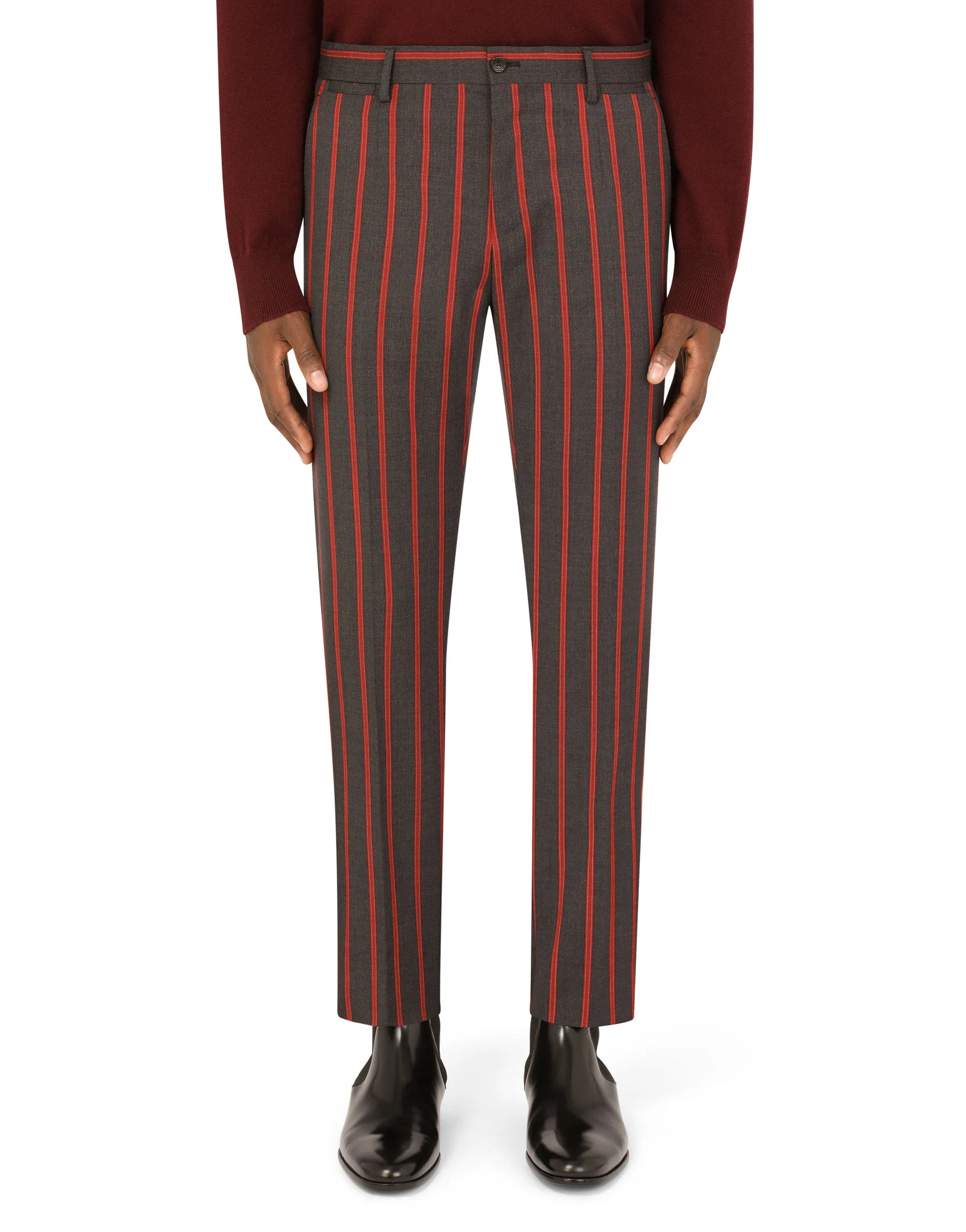 Double-breasted pinstripe wool Sicilia-fit suit
