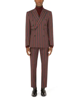 Double-breasted pinstripe wool Sicilia-fit suit