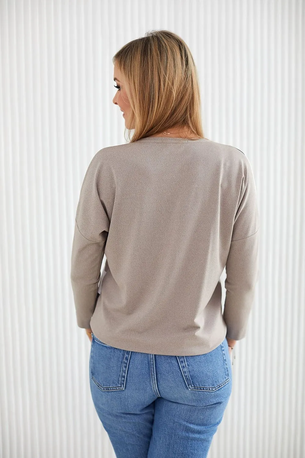 Draped Kimono Sleeve Luxe Blouse