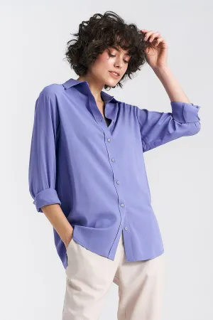 Draped Oversize Viscose Shirt