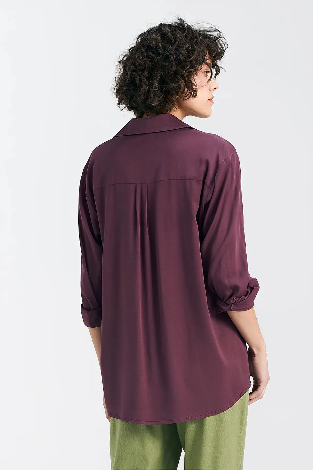 Draped Oversize Viscose Shirt