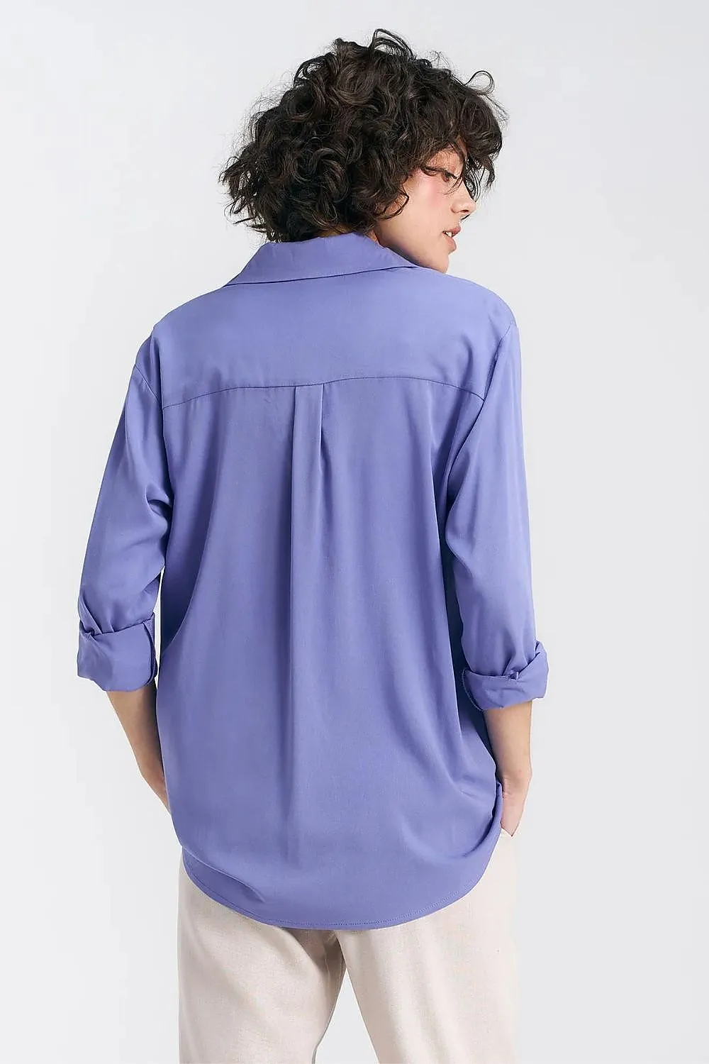 Draped Oversize Viscose Shirt