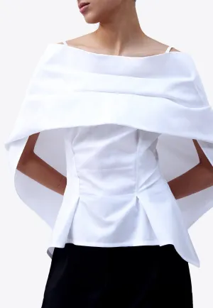 Draped Shawl Blouse