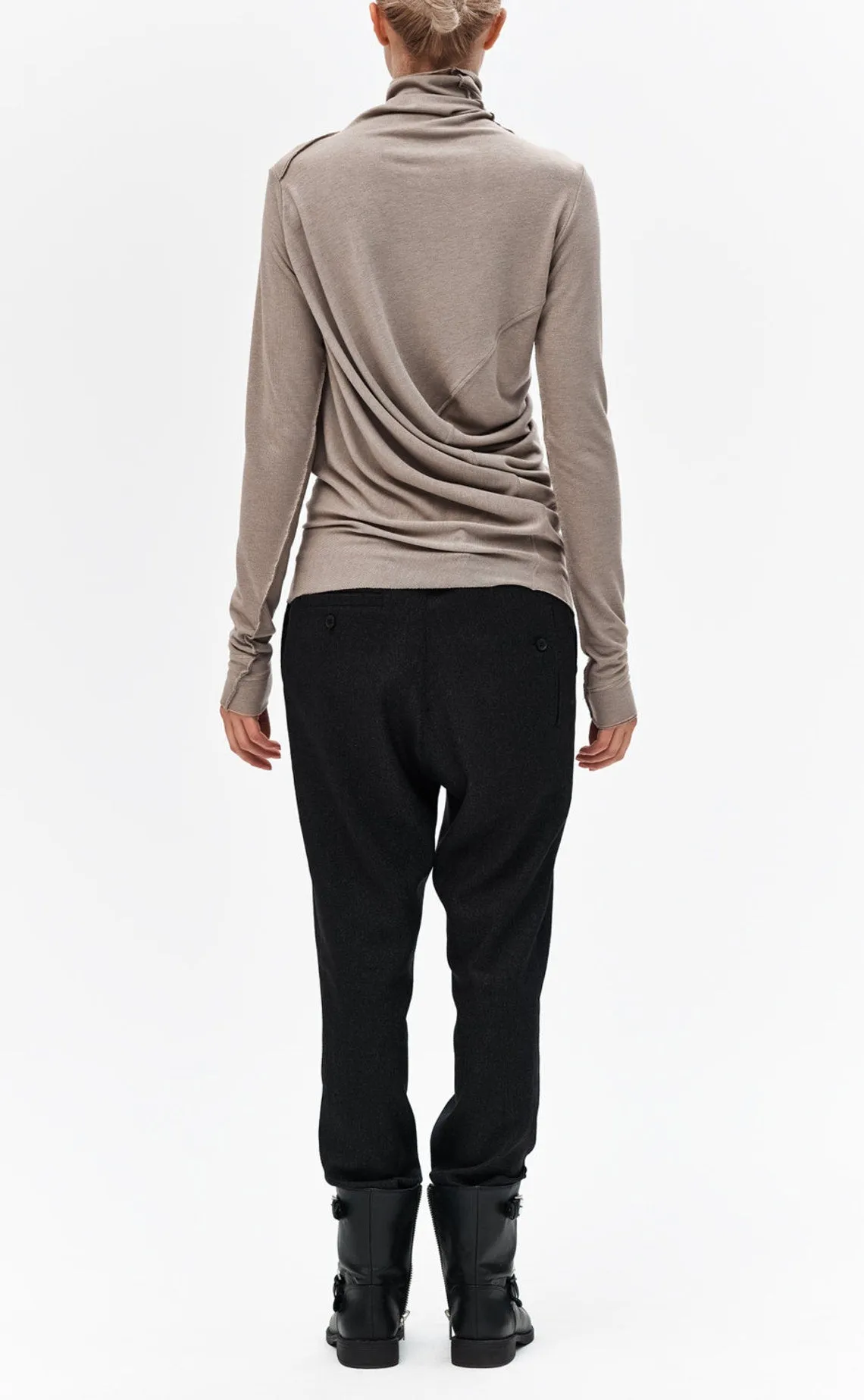 DRAPED TURTLENECK TOP