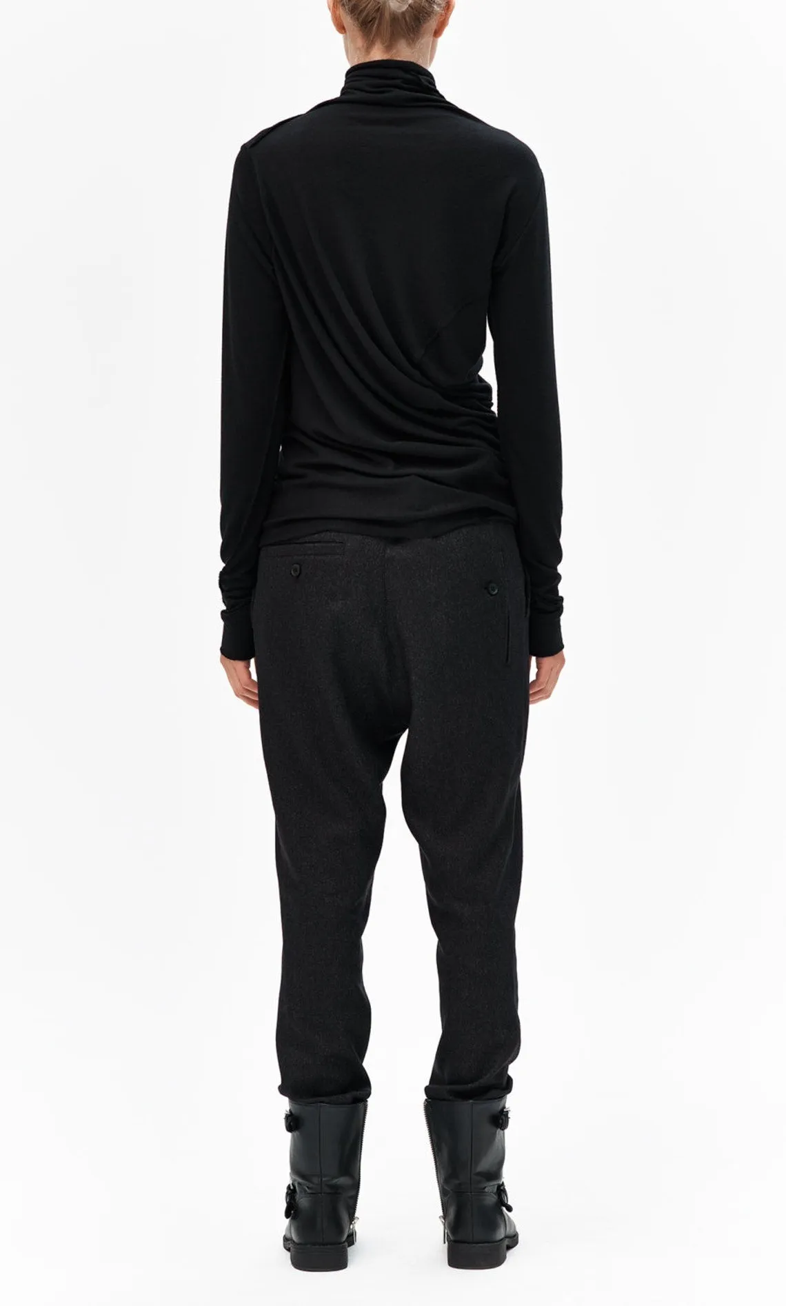DRAPED TURTLENECK TOP