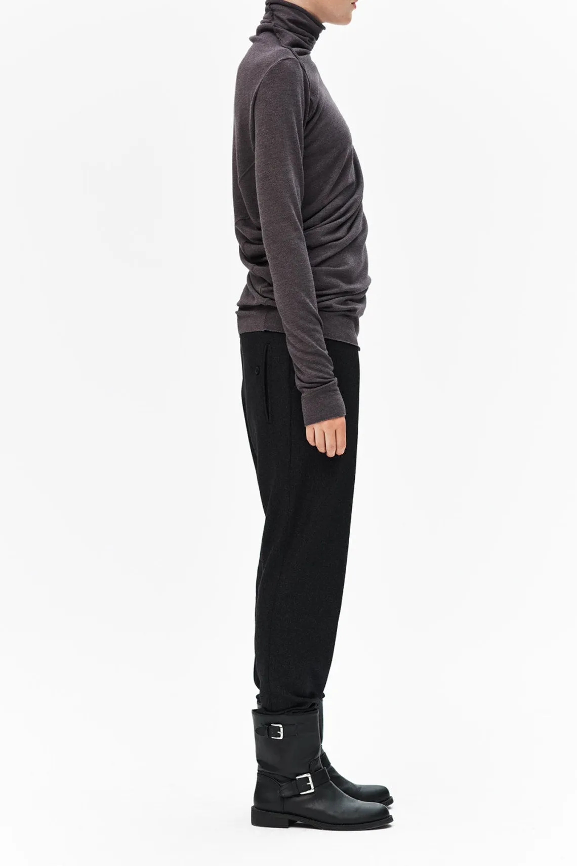 DRAPED TURTLENECK TOP