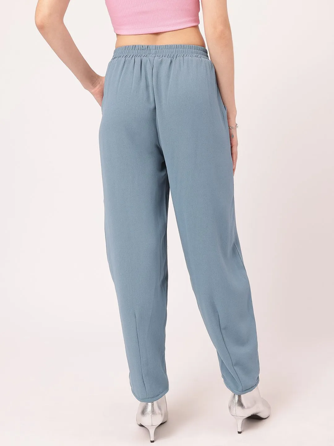 DressBerry Women Structured Statement Pleated Trousers