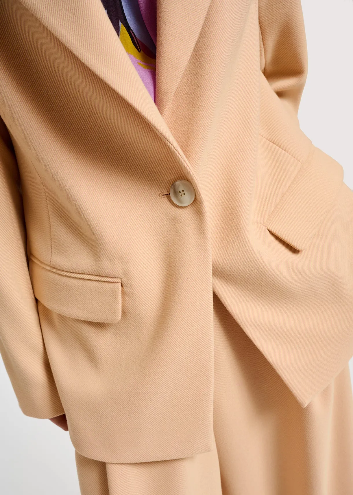 Ecru single-breasted blazer