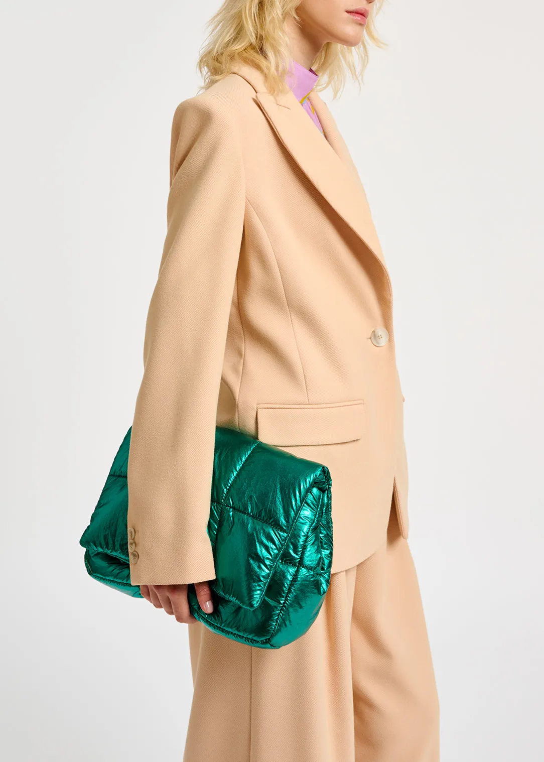 Ecru single-breasted blazer