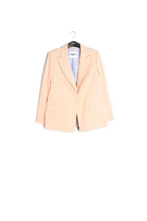 Ecru single-breasted blazer