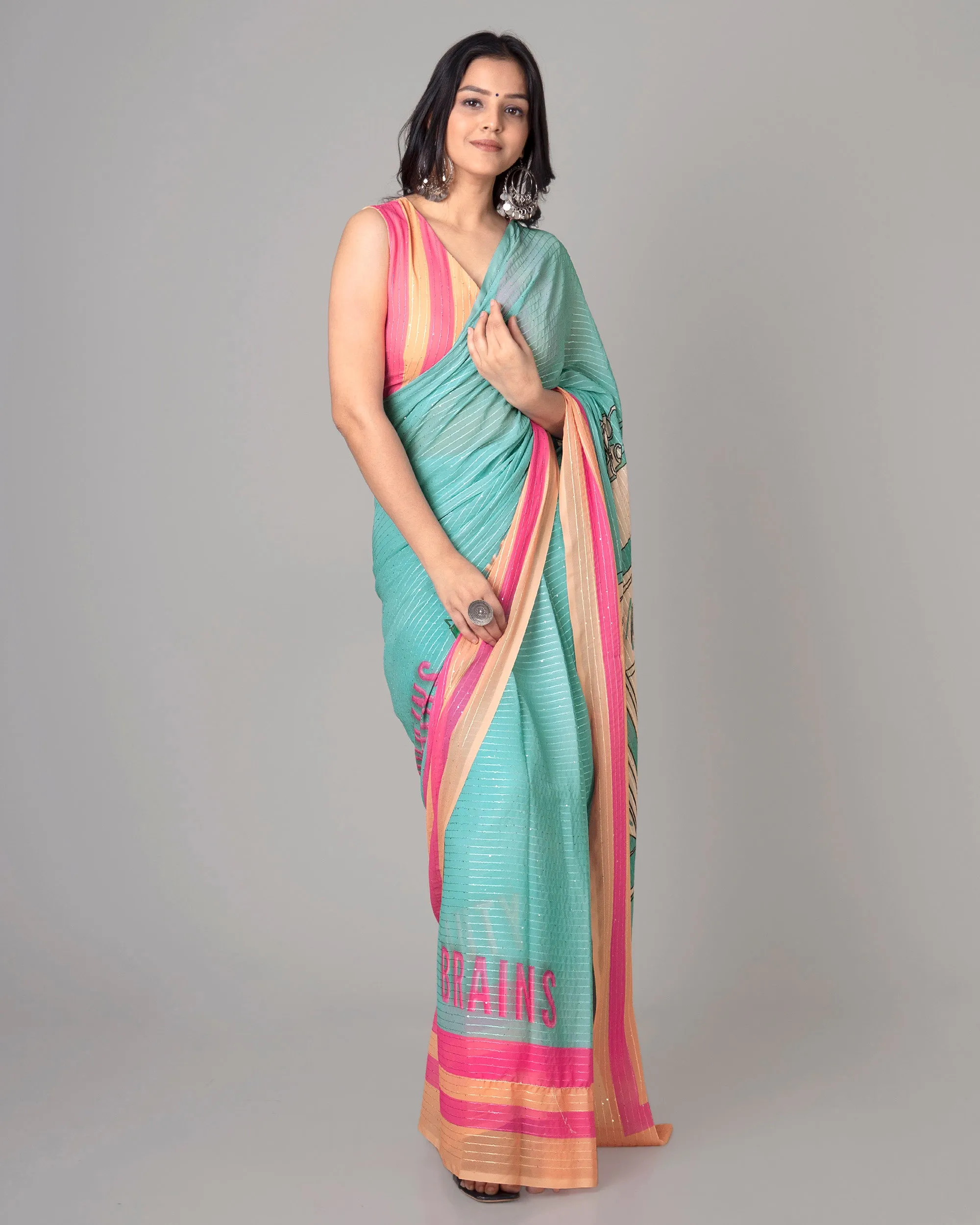 Embrace Beauty & Brains with this Quirky Saree