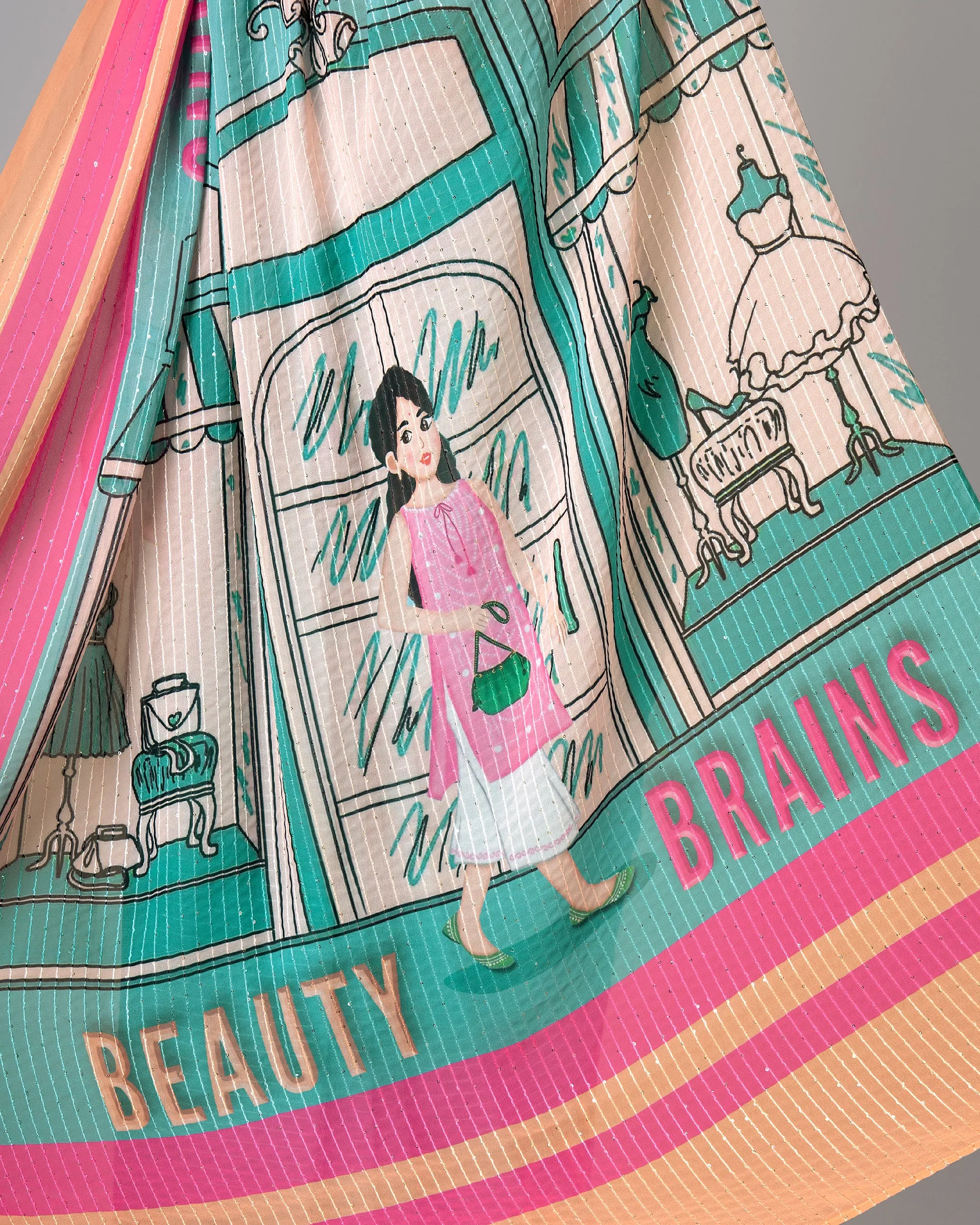 Embrace Beauty & Brains with this Quirky Saree