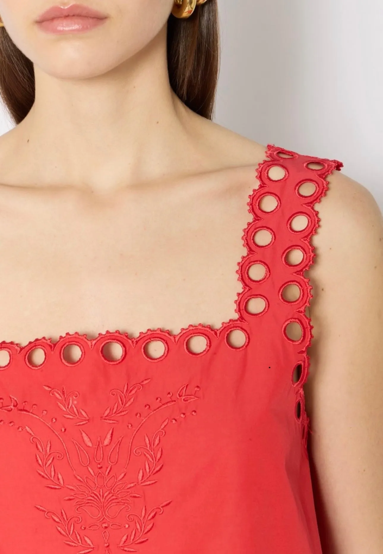 Embroidered Straps Top