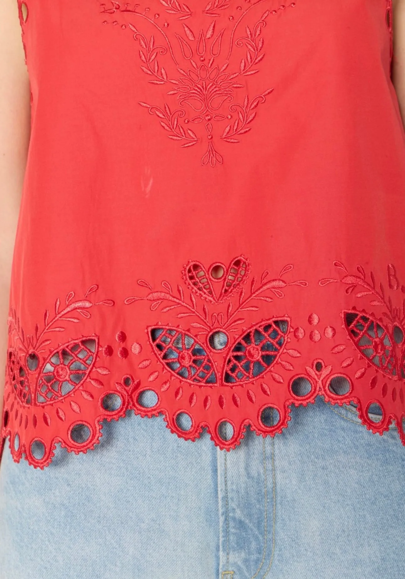 Embroidered Straps Top