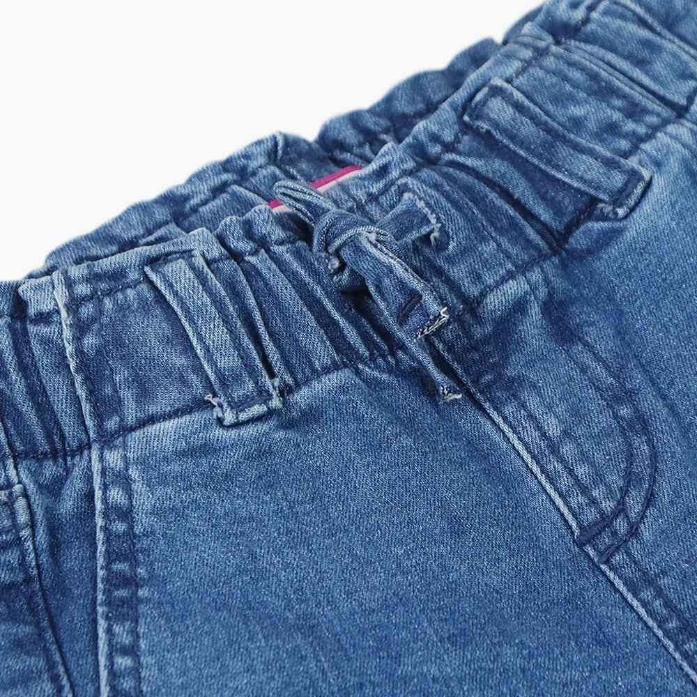 Eminent Girls Denim Trouser - Mid Blue