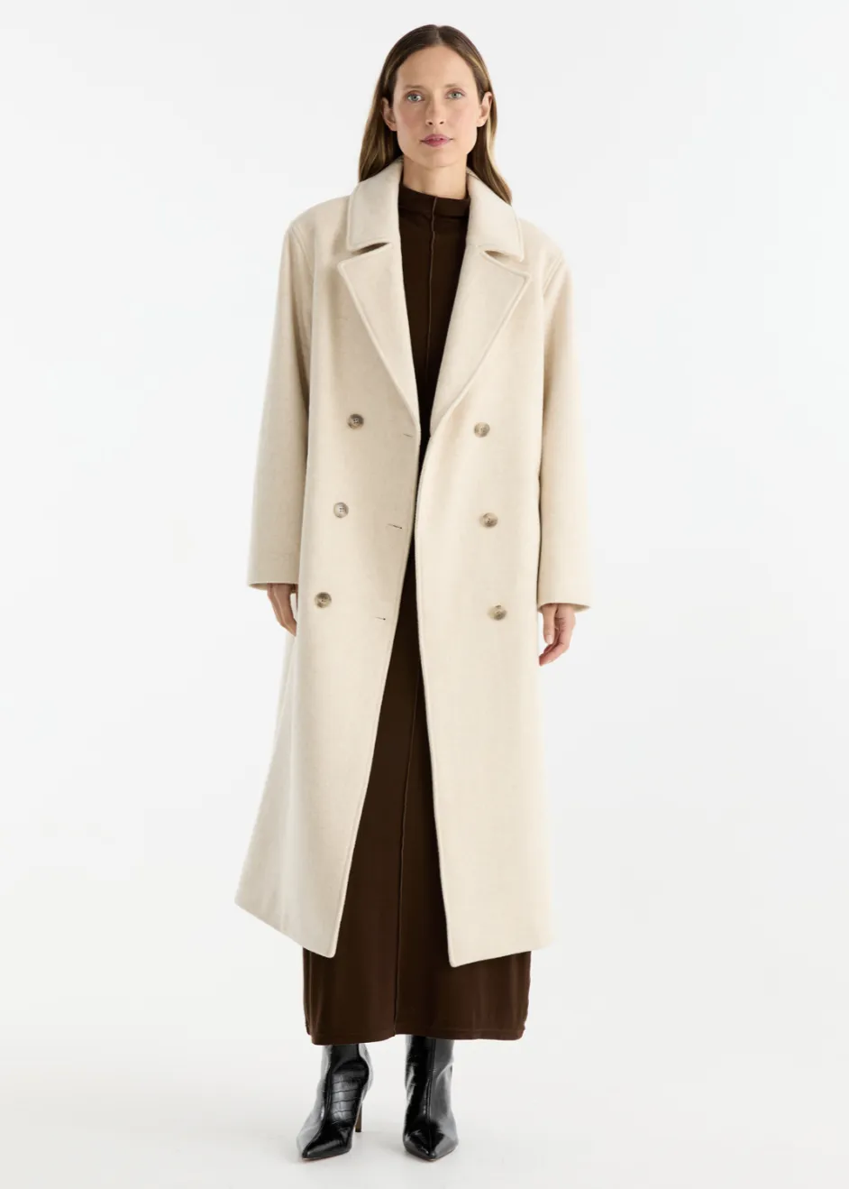 ENA PELLY Taylor Wool Blend Coat - Birch