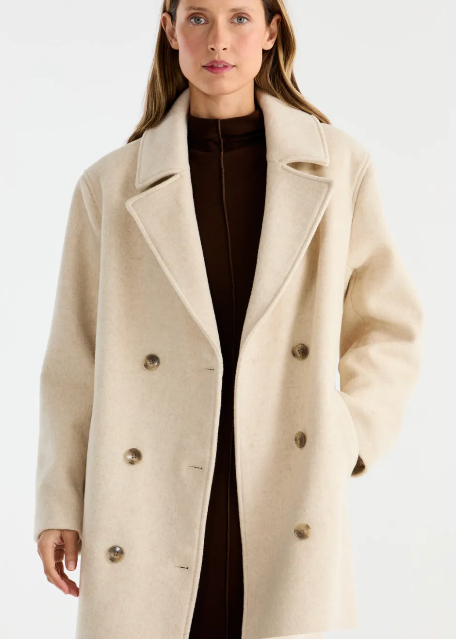 ENA PELLY Taylor Wool Blend Coat - Birch