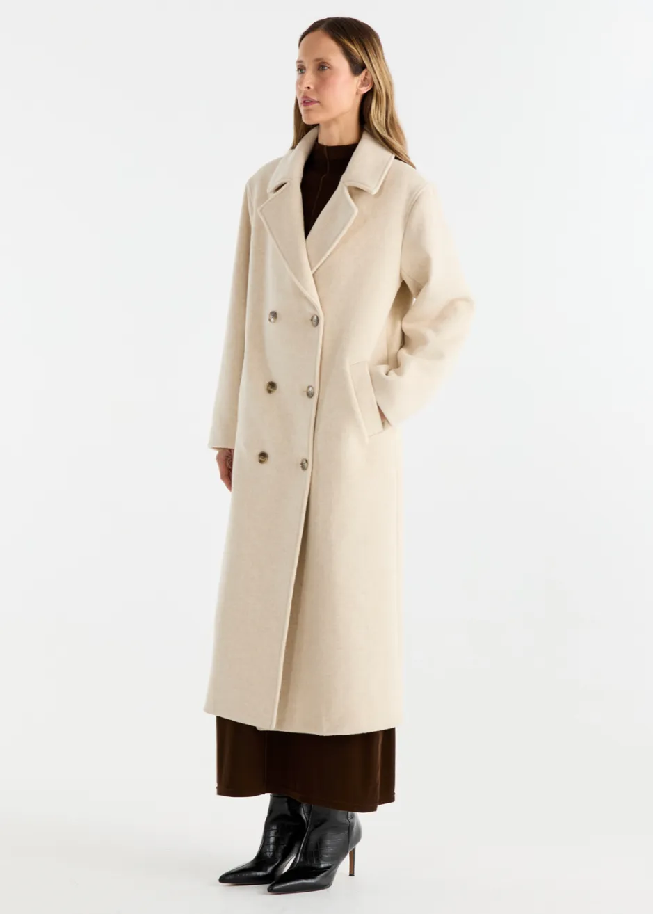 ENA PELLY Taylor Wool Blend Coat - Birch