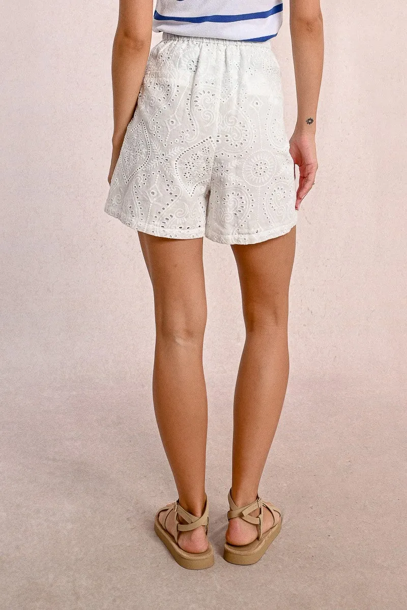 ENGLISH EMBROIDERY SHORTS