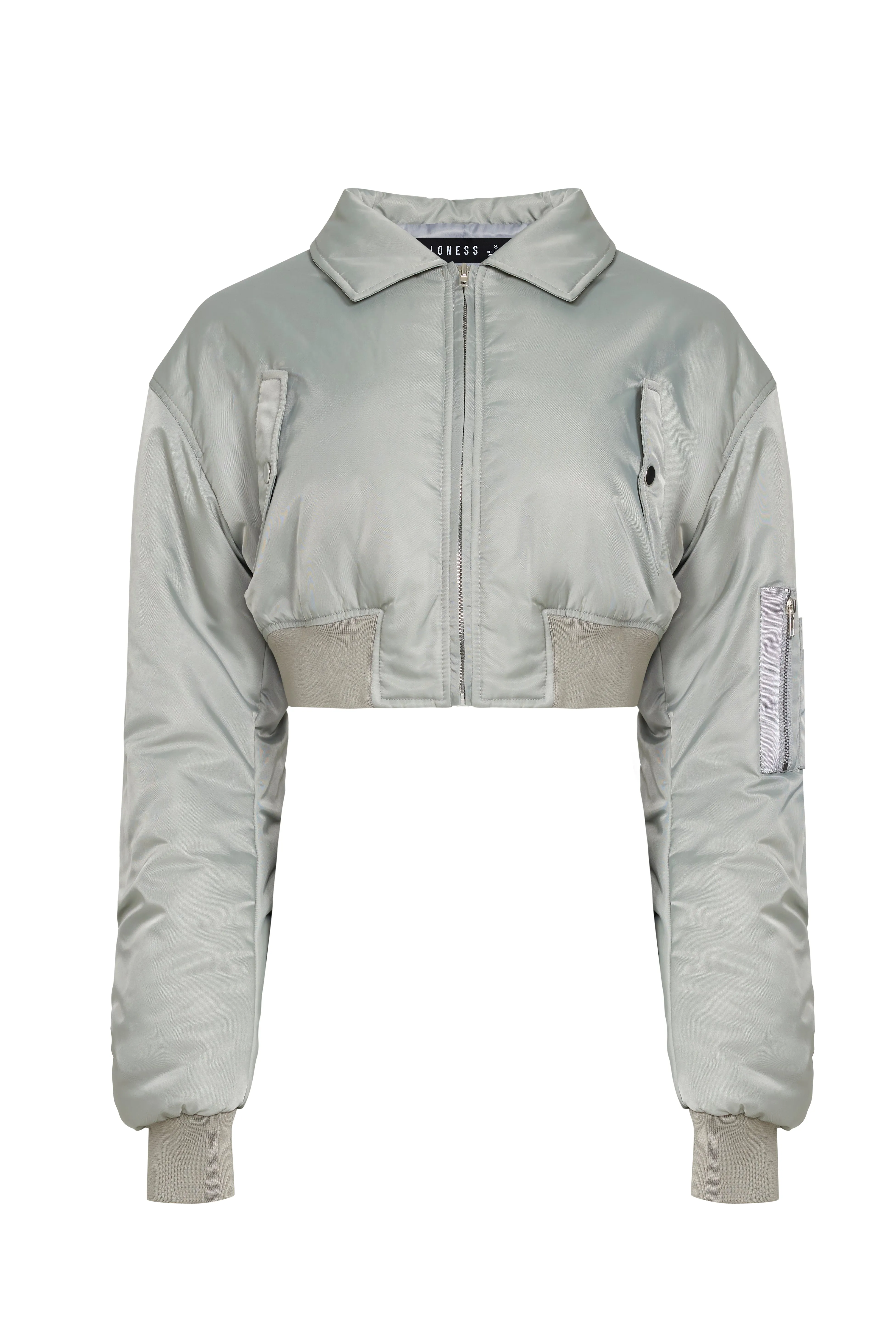 ESSENTIAL CROPPED BOMBER - MATCHA