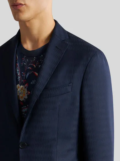 ETRO Jacquard Print Wool Suit