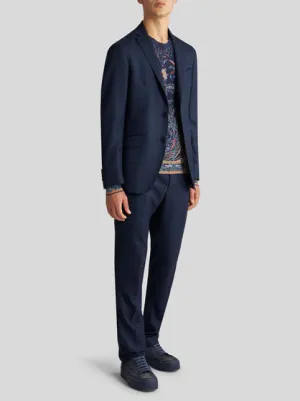 ETRO Jacquard Print Wool Suit