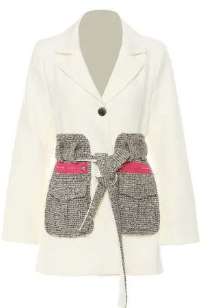 Eye-catching mid-length suit jacket