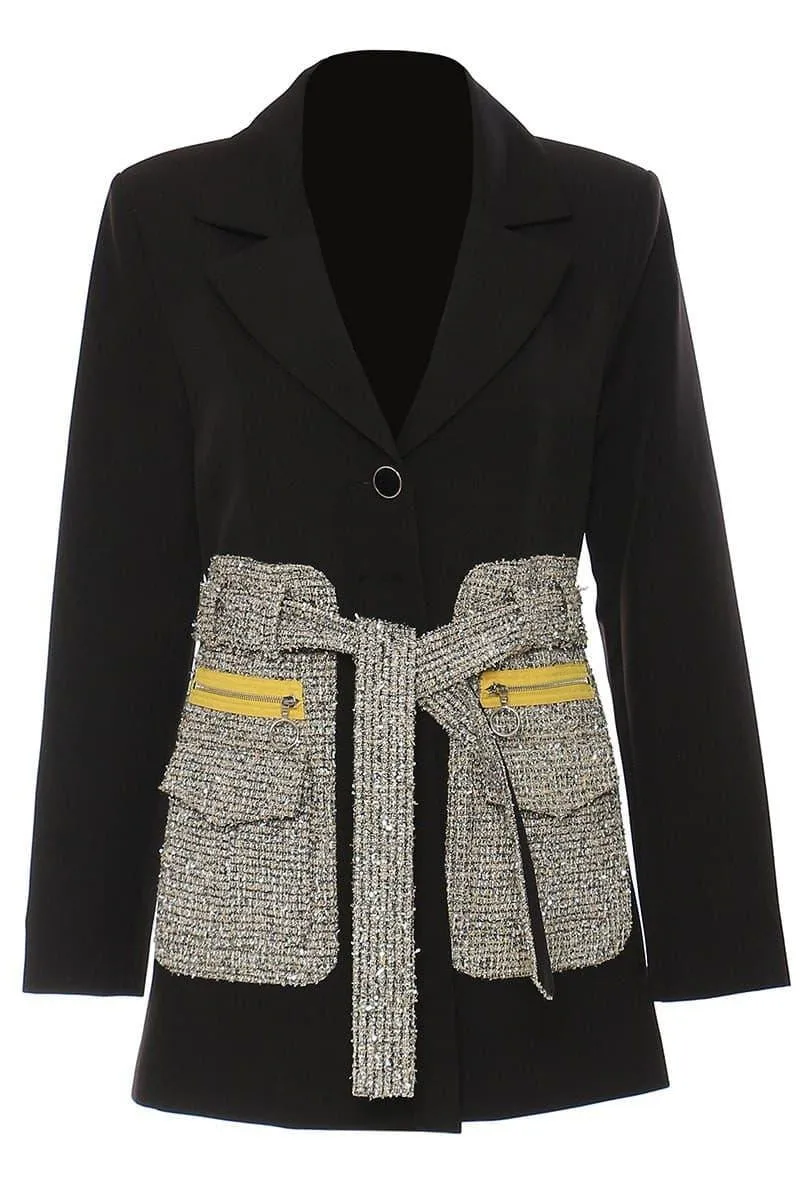 Eye-catching mid-length suit jacket