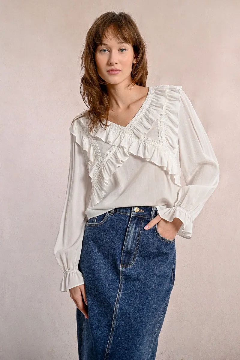 FANCY MULTI-RUFFLE TOP