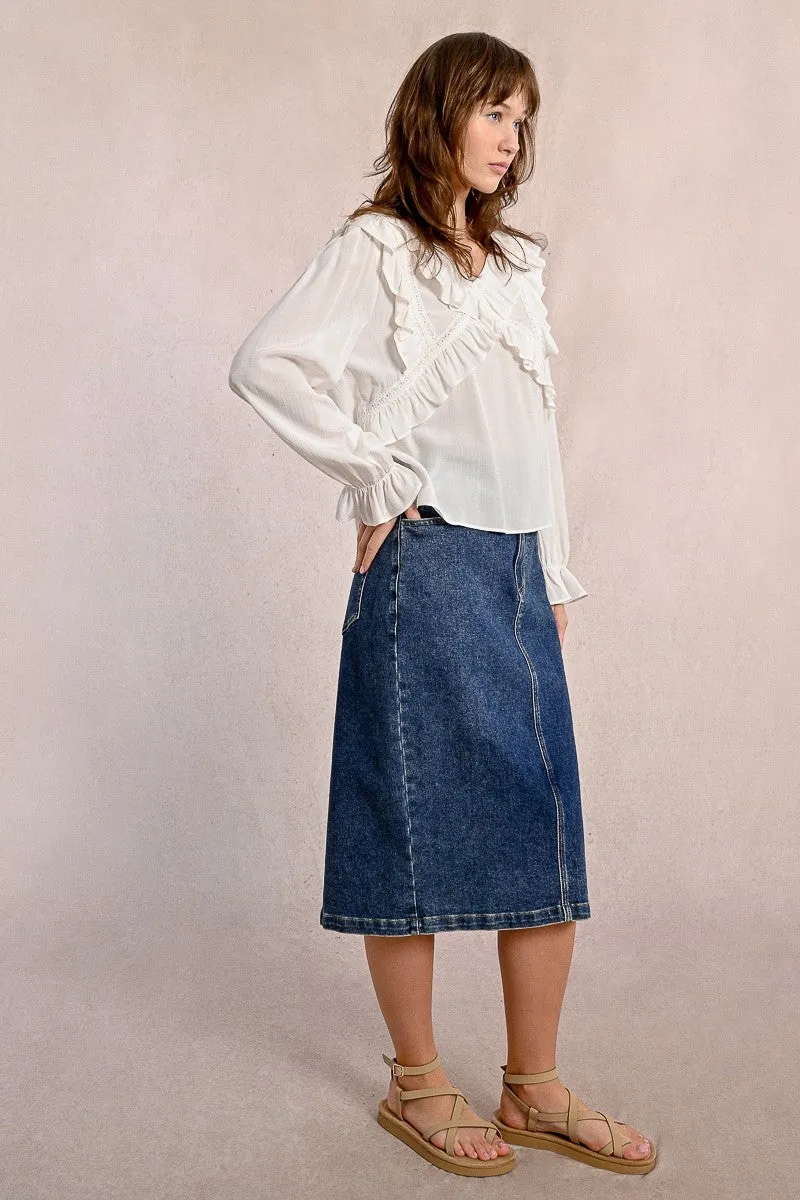 FANCY MULTI-RUFFLE TOP