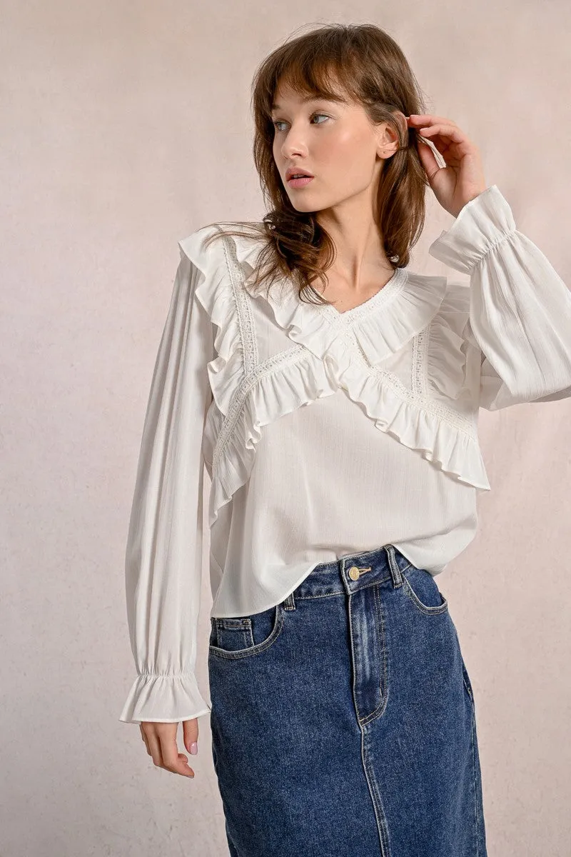 FANCY MULTI-RUFFLE TOP