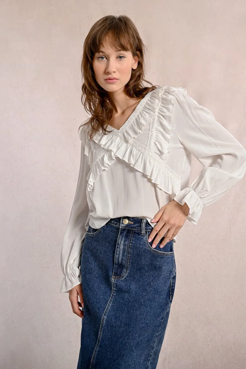 FANCY MULTI-RUFFLE TOP