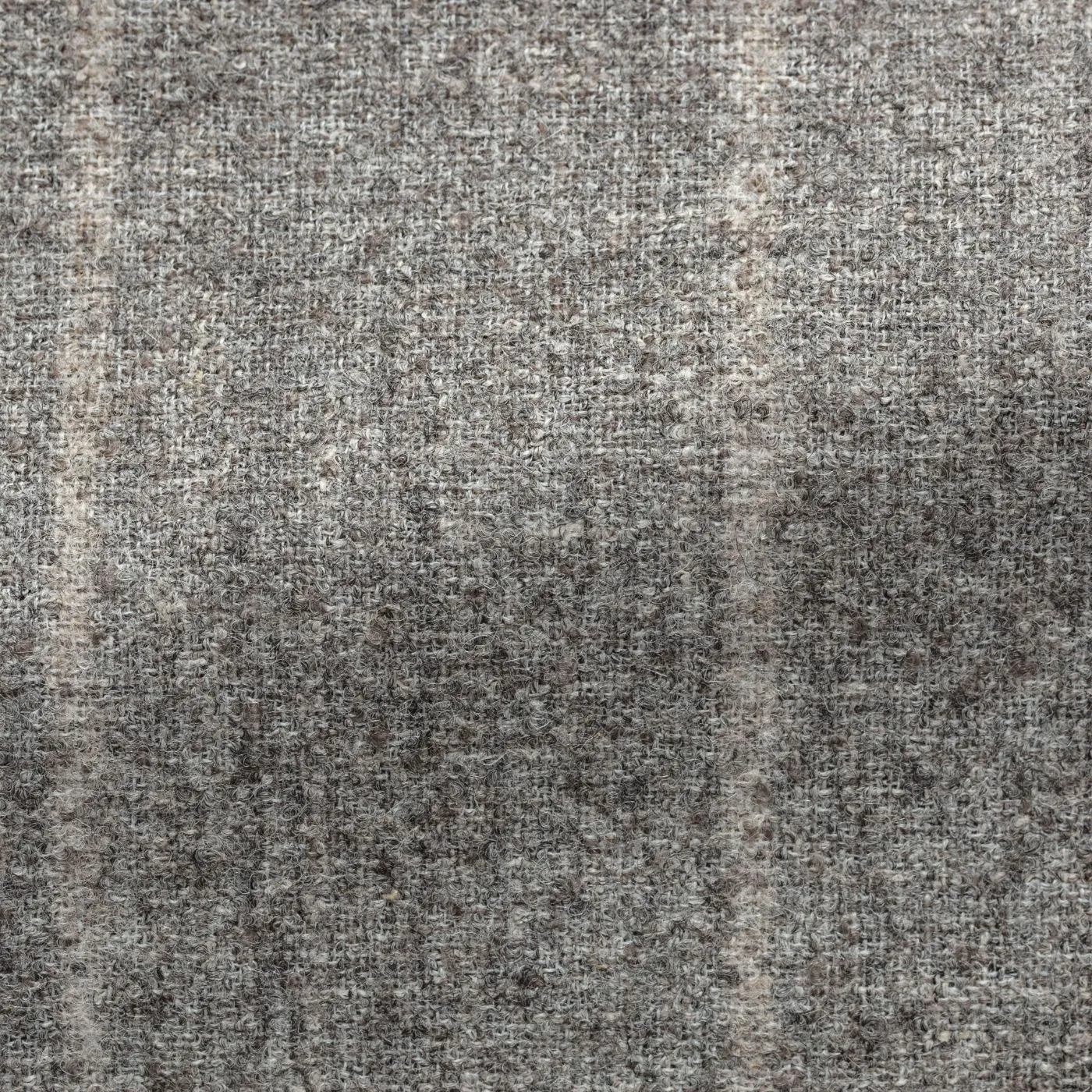 Ferla Tan Grey Alpaca & Linen Blend with Sand Chalk Stripe