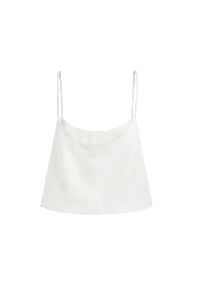 Flared Cami White