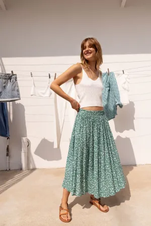 FLORAL MIDI SKIRT