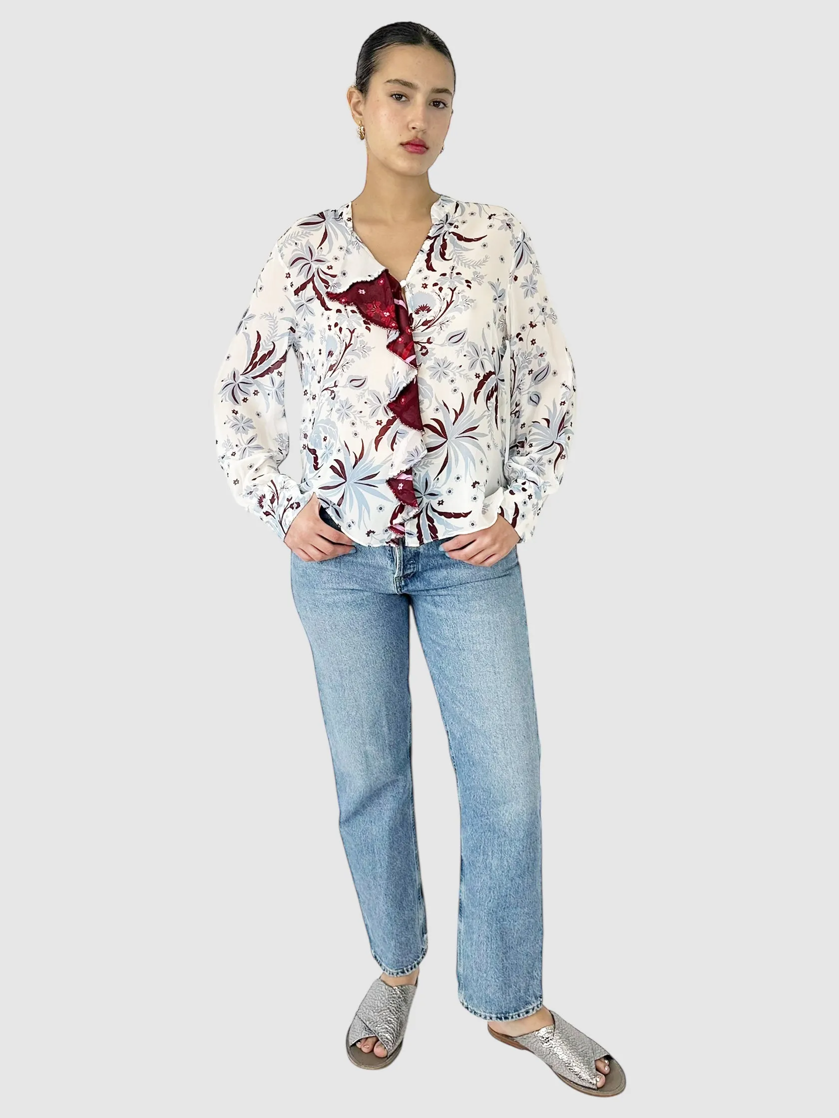 Floral Ruffled Top