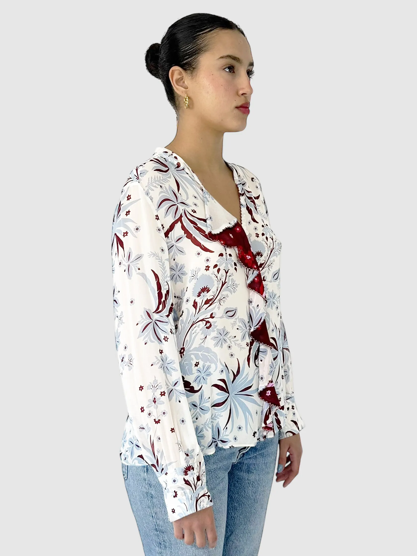 Floral Ruffled Top