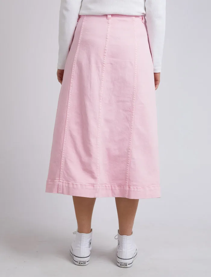 Florence Button Thru Skirt Splendid Pink