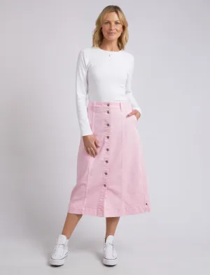 Florence Button Thru Skirt Splendid Pink
