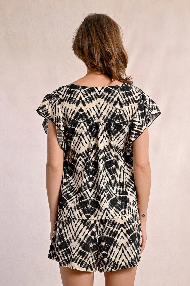 FLOWY PRINTED TOP